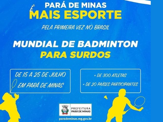 Pará de Minas receberá atletas de diversos países para o Mundial de Badminton de Surdos - Impacto na economia local