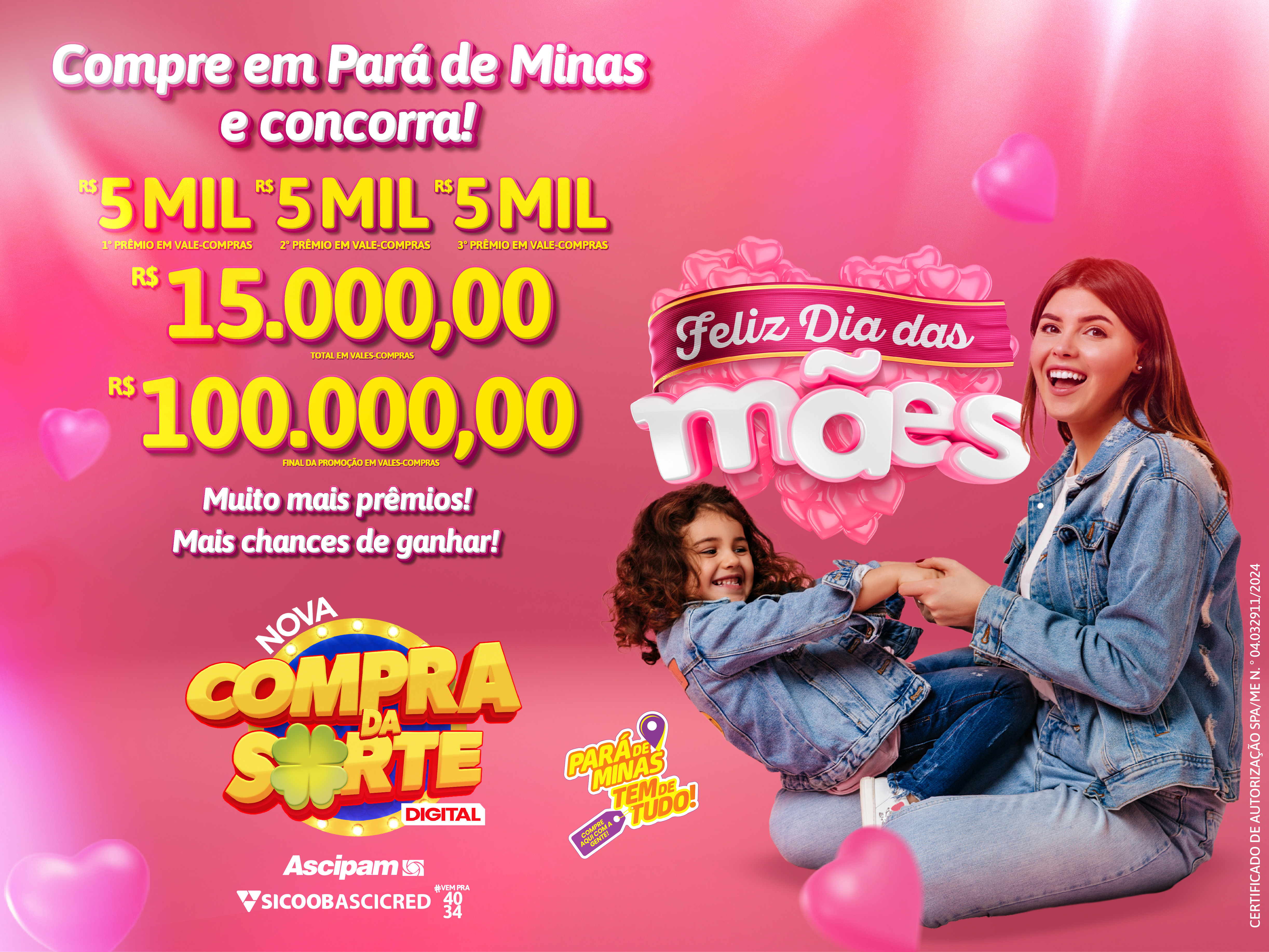 Promoção Compra da Sorte Digital agita o Dia das Mães em Pará de Minas