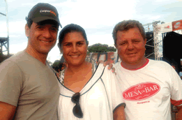 O vice-prefeito Eugnio Mansur, sua bela Solange, e o prefeito Zez Porfrio