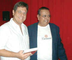 Luiz Carlos, presidente da Ascipam, e Luiz David