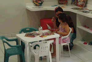 A Brinquedoteca tem tudo para que a criança se sinta a vontade