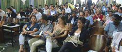 O salão do Sindicato Rural ficou lotado com a realização da conferência