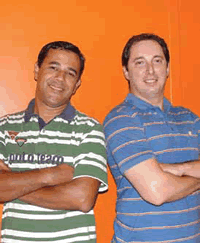 Humberto Angelo Rates e Bruno Damião de Freitas, proprietários da HB Traduções