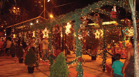 A casinha do papai Noel está sendo um sucesso total