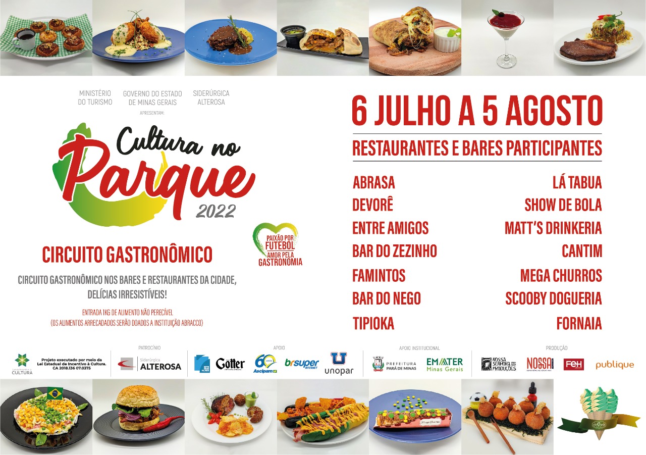 Cultura no Parque: paixão por futebol e amor pela gastronomia