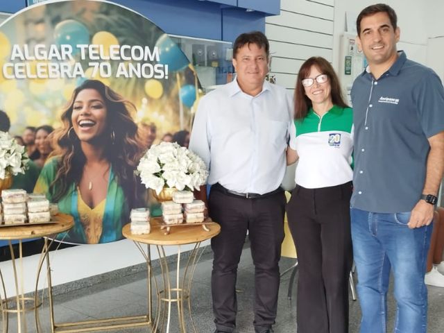 A associada New Telecom celebra os 70 anos da Algar em Pará de Minas 