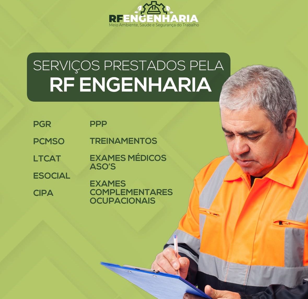 Nova associada à Ascipam, RF Engenharia atua em soluções de meio ambiente, segurança e saúde no trabalho