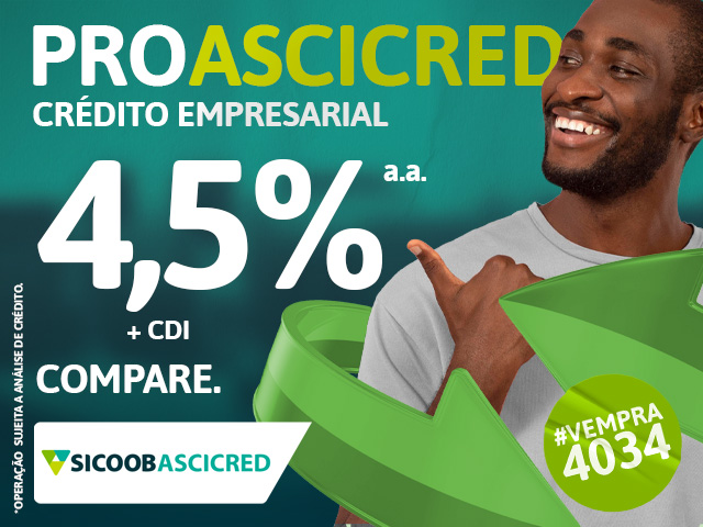 Sicoob Ascicred abre nova linha de crédito para associados com CNPJ