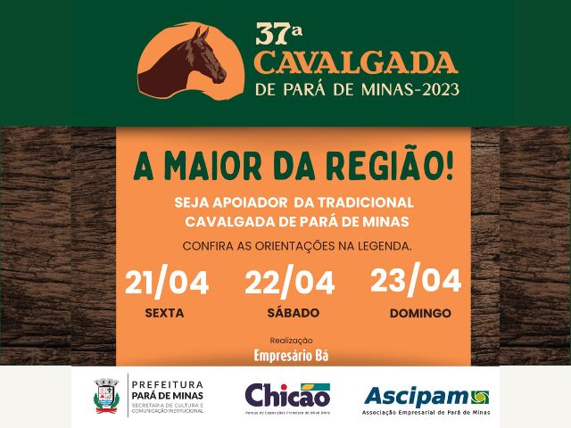 Seja um apoiador e ganhe ingressos da maior Cavalgada da Região para distribuir para seus clientes  