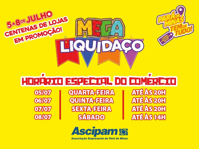 Uma cidade inteira em promoção! É a Mega Liquidaço!