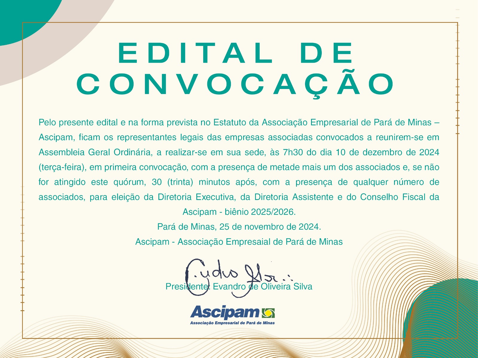 PARTICIPE DAS ELEIÇÕES DA ASCIPAM! 