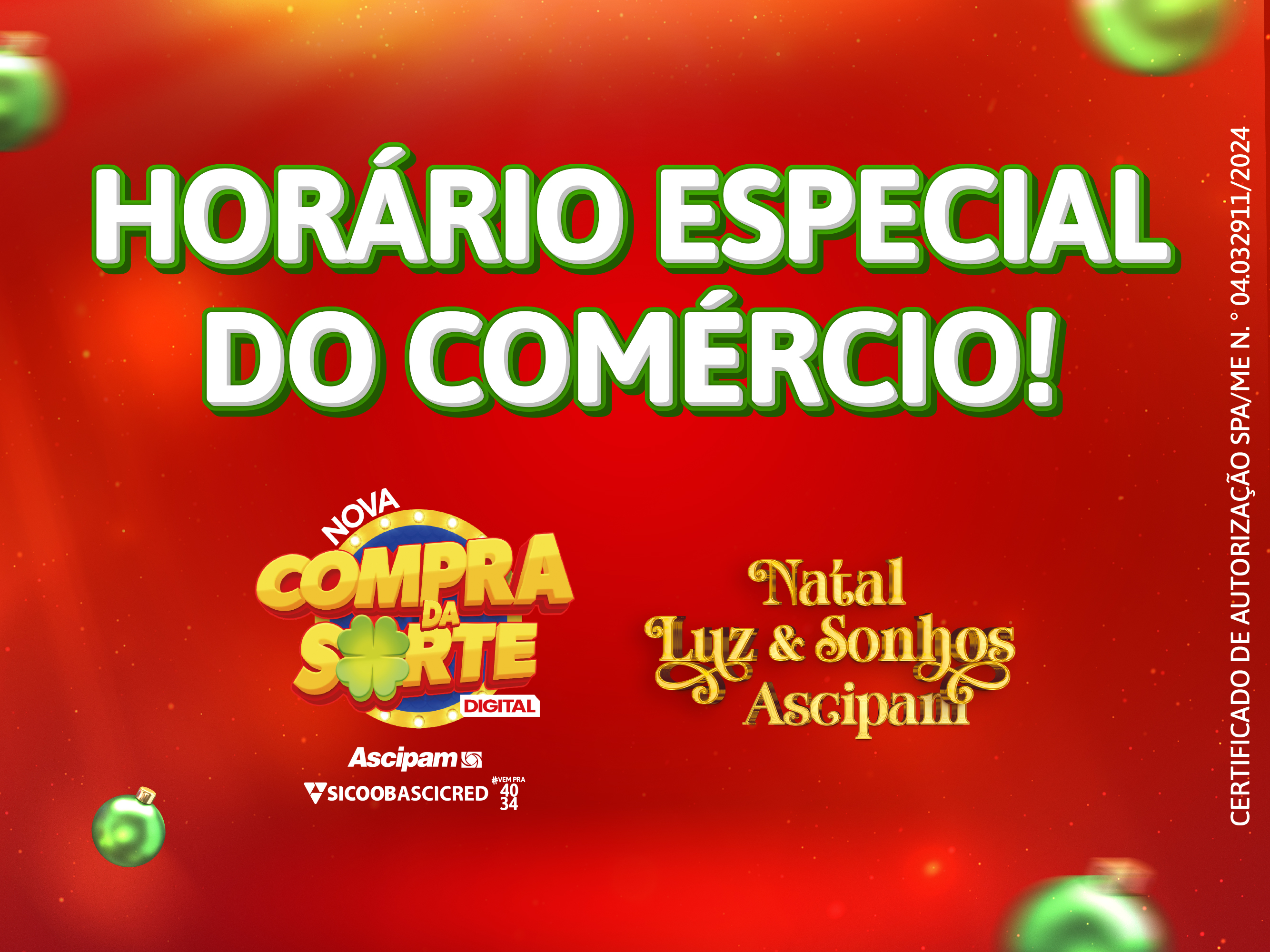 A Ascipam oferece mais comodidade para as compras de fim de ano e prepara uma cidade mágica para a celebração natalina