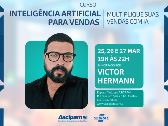 Ascipam promove curso sobre vendas com Inteligência Artificial